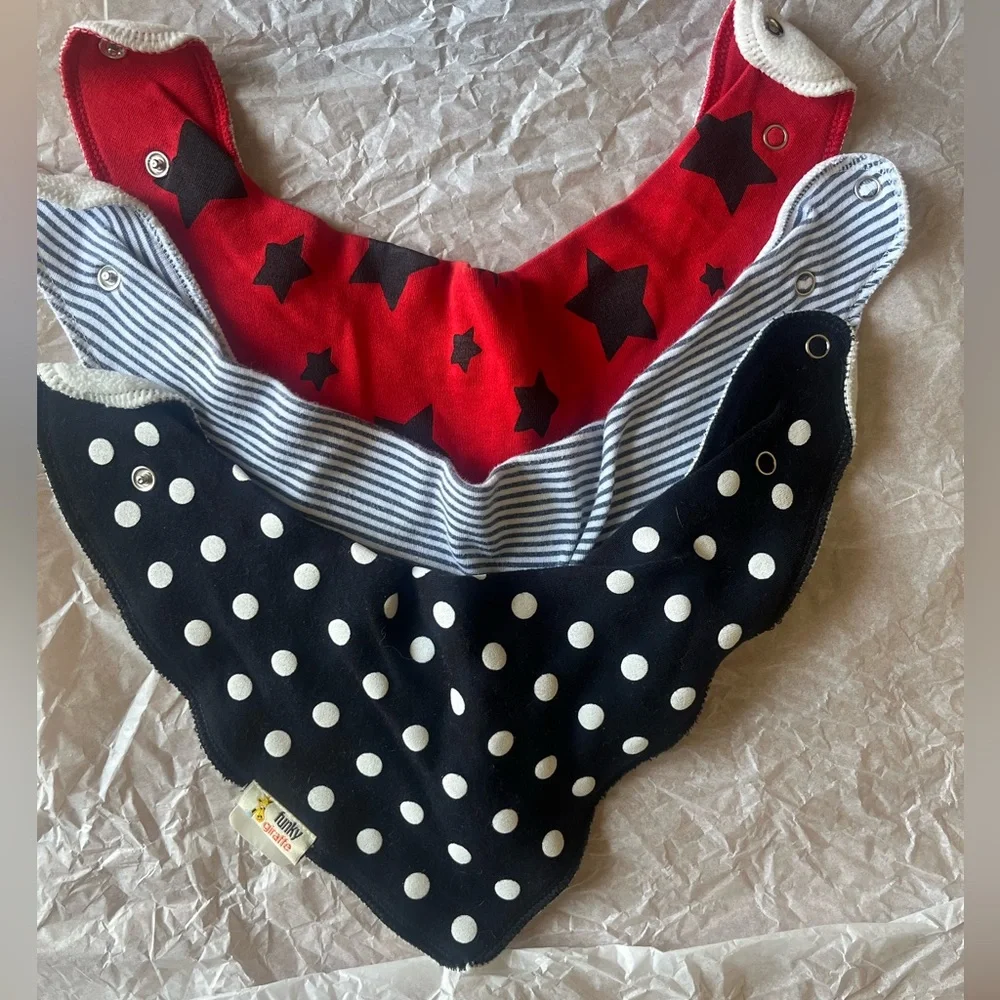 Set of 3 Soft and Stylish Funky Giraffe Brand Baby Bib/Scarf 🇬🇧🦒